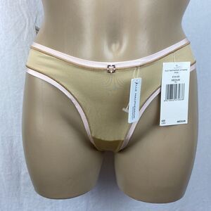 Elle Macpherson Brown & Pink Prism Thong Panty NEW M